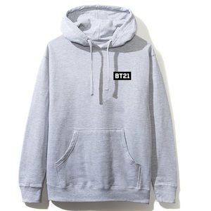 BTS BT21 x Anti Social Social Club Grey Hoodie
